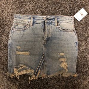 free people denim skirt